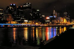 Melbourne At Night On The Yarra