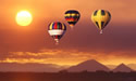 3 Balloons against the sun
