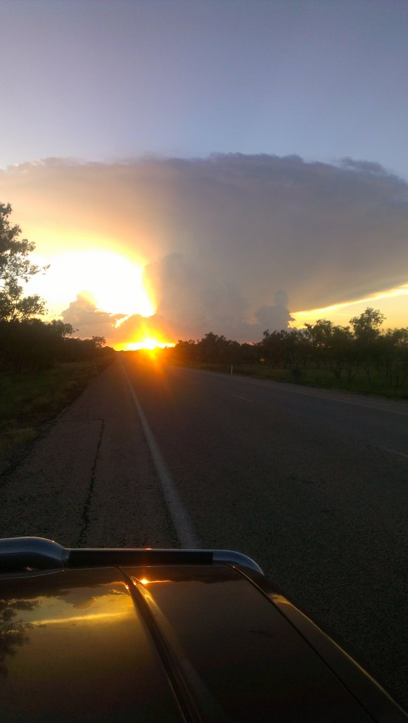 Broome Thunderhead And Sunset