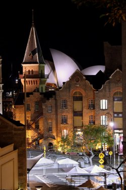 Opera House behind The Rocks, Sydney - The Rocks, Sydney. 