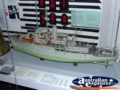 Australian War Memorial Ship Display . . . CLICK TO VIEW ALL AUSTRALIAN WAR MEMORIAL - MUSEUM POSTCARDS