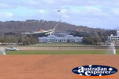 Sunny Day at Canberra Parliament House . . . CLICK TO VIEW ALL PARLIAMENT HOUSE POSTCARDS
