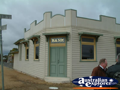 Old Bank Building in Deepwater . . . CLICK TO VIEW ALL DEEPWATER POSTCARDS