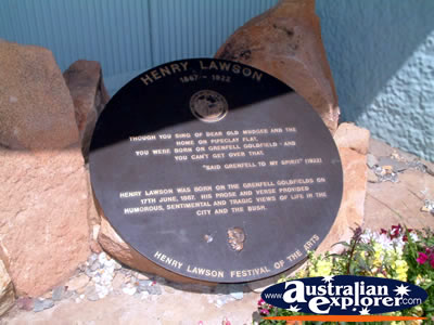 Grenfell, Henry Lawson Plaque . . . VIEW ALL GRENFELL PHOTOGRAPHS