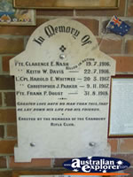 Canowindra Historical Museum Memorial . . . CLICK TO ENLARGE