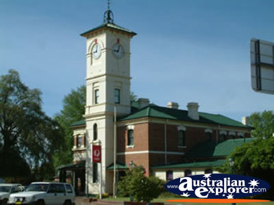 Cootamundra Post Office Clock . . . CLICK TO VIEW ALL COOTAMUNDRA POSTCARDS