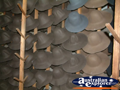 Akubra Hat Factory Tour Hat Moulds . . . CLICK TO VIEW ALL KEMPSEY (AKUBRA) POSTCARDS