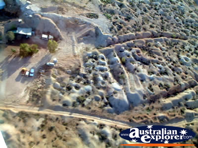 Opal Field in White Cliffs, NSW from the Air . . . CLICK TO VIEW ALL WHITE CLIFFS FROM THE AIR POSTCARDS