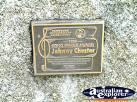 Tamworth Johnny Chester Award . . . CLICK TO ENLARGE