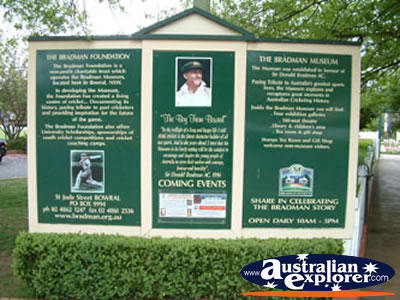 Bowral Bradman Museum Entrance Sign . . . VIEW ALL BOWRAL PHOTOGRAPHS