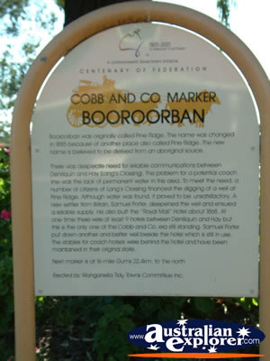 Booroorban Royal Mail Hotel Sign . . . CLICK TO VIEW ALL BOOROORBAN POSTCARDS