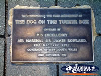 Gundagai, Dog on the Tuckerbox Plaque . . . CLICK TO ENLARGE