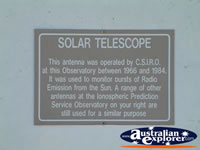 Narrabri Australian Telescope Plaque . . . CLICK TO ENLARGE