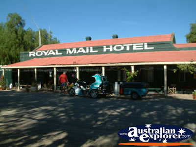 Booroorban Royal Mail Hotel from Carpark . . . CLICK TO VIEW ALL BOOROORBAN POSTCARDS