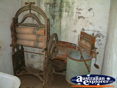 Ned Kelly Post Office in Jerilderie Vintage Equiptment . . . CLICK TO VIEW ALL JERILDERIE POSTCARDS