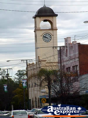 Gunnedah Town Clock . . . CLICK TO VIEW ALL GUNNEDAH POSTCARDS