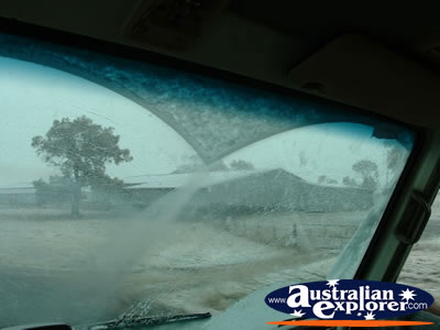 Barrington Mountain Blizzard from the Car . . . CLICK TO VIEW ALL BARRINGTON POSTCARDS