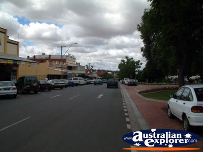 Coolamon Main Street on a Cloudy Day . . . CLICK TO VIEW ALL CONDOBOLIN POSTCARDS