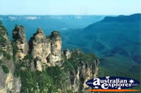 View of the Three Sisters and Blue Mountains . . . CLICK TO ENLARGE