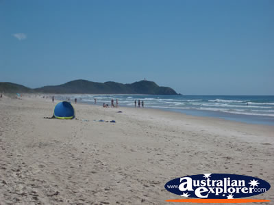 View of the Beach at Suffolk Park . . . CLICK TO VIEW ALL BYRON BAY (SUFFOLK PARK) POSTCARDS