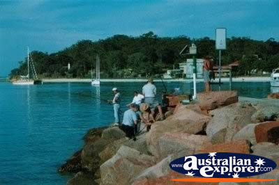 Fishing at Nelson Bay . . . CLICK TO VIEW ALL NELSON BAY POSTCARDS