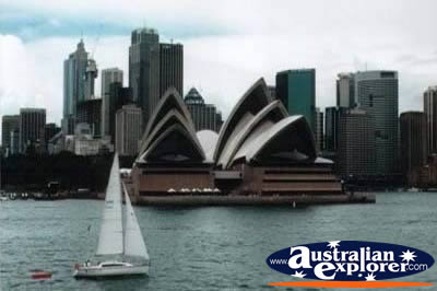 View of Sydney and Sydney Opera House . . . CLICK TO VIEW ALL SYDNEY HARBOUR POSTCARDS
