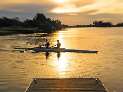 Rowing In Manning River . . . CLICK TO VIEW ALL TAREE POSTCARDS