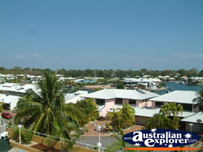 View over the marina in Darwin . . . CLICK TO VIEW ALL DARWIN POSTCARDS