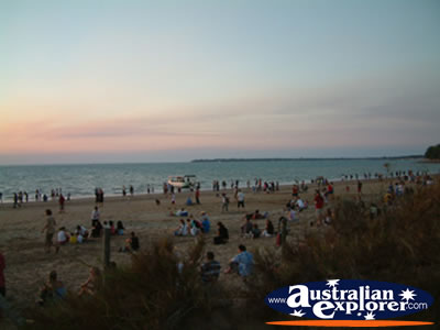 Darwin Mindil Beach Just Before Sunset . . . CLICK TO VIEW ALL DARWIN POSTCARDS