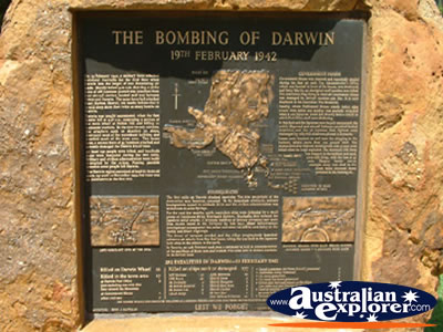 Darwin Bombing Plaque . . . CLICK TO VIEW ALL DARWIN POSTCARDS