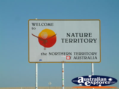 Northern Territory Border Sign . . . CLICK TO VIEW ALL BORDER POSTCARDS