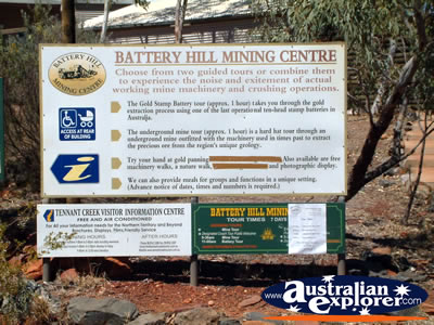 Tennant Creek Battery Hill Mining Centre . . . CLICK TO VIEW ALL TENNANT CREEK POSTCARDS