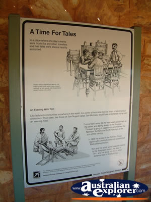 Tennant Creek Telegraph Station A Time for Tales Sign . . . CLICK TO VIEW ALL TENNANT CREEK POSTCARDS