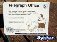 Tennant Creek Telegraph Office Sign . . . CLICK TO ENLARGE