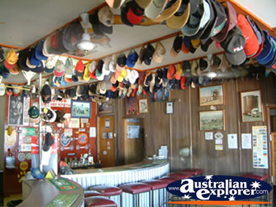 Renner Springs Roadhouse Inside with Hats . . . CLICK TO VIEW ALL RENNER SPRINGS POSTCARDS