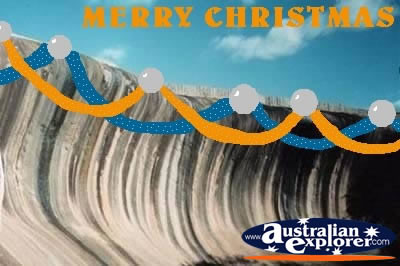 Wave Rock at Christmas . . . CLICK TO VIEW ALL CHRISTMAS LANDSCAPES POSTCARDS