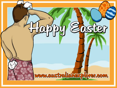 Easter Bunny Boy (Peach) . . . CLICK TO VIEW ALL EASTER POSTCARDS