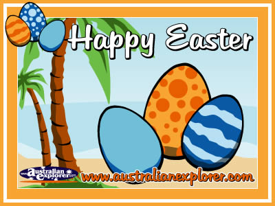 Easter Eggs (Peach) . . . CLICK TO VIEW ALL EASTER POSTCARDS