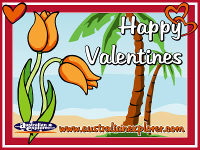 Valentines Flowers (Red) . . . CLICK TO VIEW ALL VALENTINES POSTCARDS