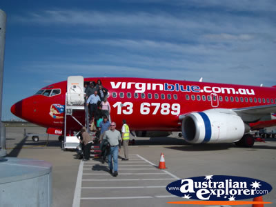 Passengers Boarding Virgin Blue Airplane . . . CLICK TO VIEW ALL FLYING POSTCARDS