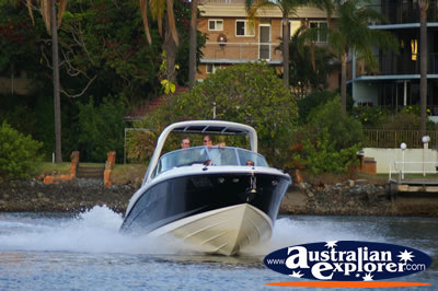 Speed Boat on the Water . . . CLICK TO VIEW ALL BOATING POSTCARDS