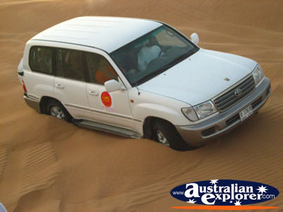 4x4 Bogged in Sand . . . CLICK TO VIEW ALL FOUR WHEEL DRIVING POSTCARDS