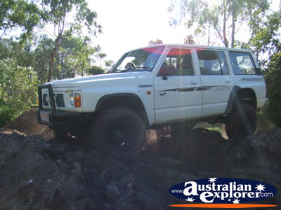 4WD on Dirt Mounds . . . CLICK TO VIEW ALL FOUR WHEEL DRIVING POSTCARDS