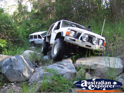 Serious Rock Climb . . . CLICK TO VIEW ALL FOUR WHEEL DRIVING POSTCARDS