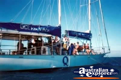 Green Island Boat Close Up . . . CLICK TO VIEW ALL SEA POSTCARDS