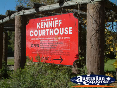 Mitchell Kennif Courthouse Sign . . . CLICK TO VIEW ALL MITCHELL POSTCARDS