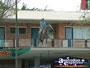 Ingham Statue on Motel Balcony