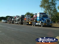 Camooweal Trucks Heading For Alice Springs . . . CLICK TO ENLARGE