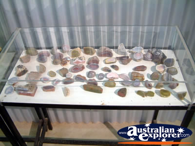 Hughenden Museum Rock and Fossil Display . . . CLICK TO VIEW ALL HUGHENDEN POSTCARDS