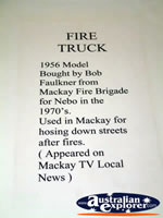 Nebo Museum Fire Truck Description . . . CLICK TO ENLARGE